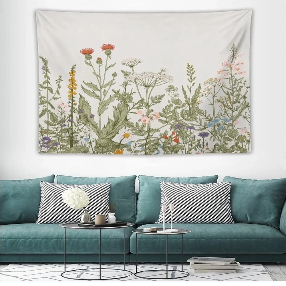 Botanical Garden Floral Wall Tapestry Dorm, Living Room, Bedroom Decor 40